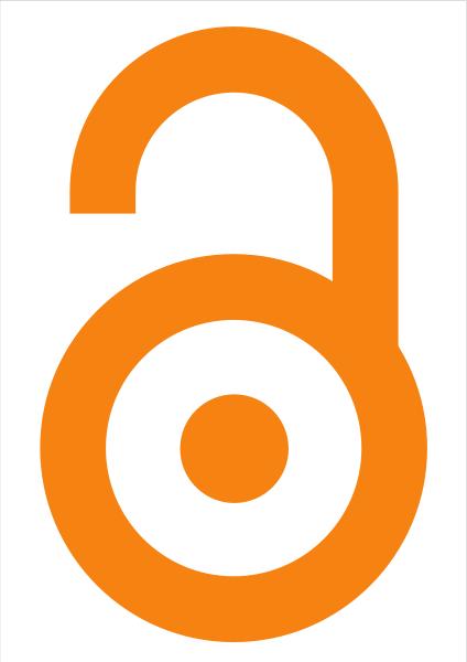 Orange open-access padlock logo.